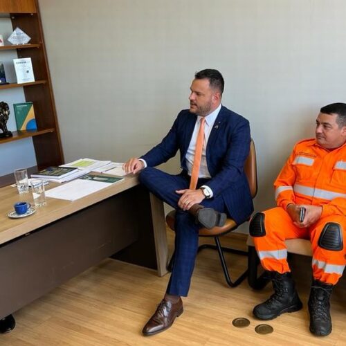 Visita do vereador de Uberaba, Cabo Diego, em Brasília - 02/05/23