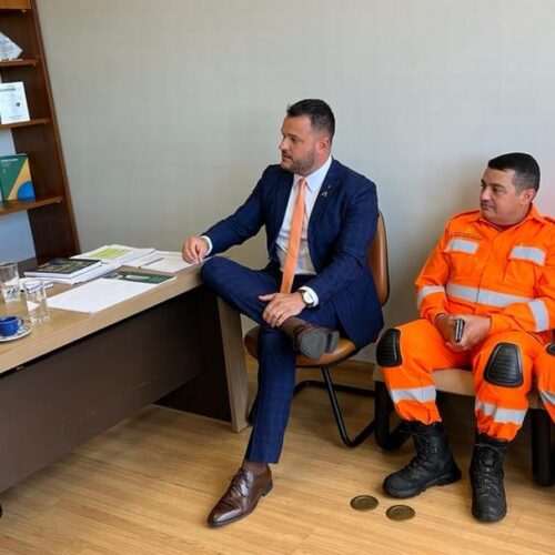 Visita do vereador de Uberaba, Cabo Diego, em Brasília - 02/05/23