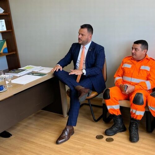 Visita do vereador de Uberaba, Cabo Diego, em Brasília - 02/05/23